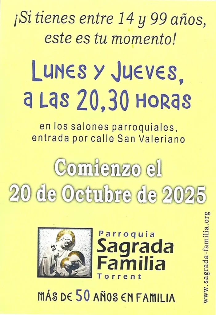 Catequesis, Camino Neocatecumenal, Torrent, Sagrada Familia, Jóvenes y Adultos, 2025, Fe, Comunidad
